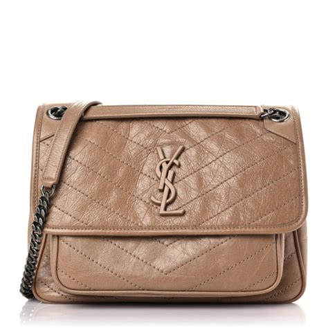 ysl niki dark toffee|ysl leather handbags.